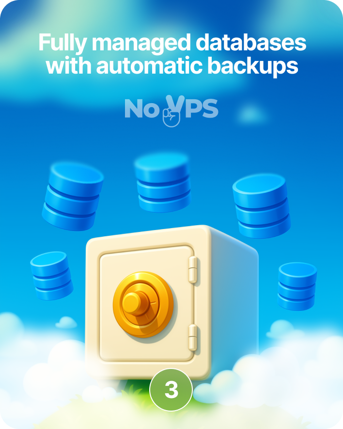Fully managed databases with automatic backups